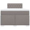 vidaXL Boxspring met matras stof taupe 120x200 cm