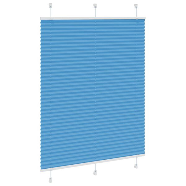 vidaXL Pliss&eacute; rolgordijn 105x100cm stofbreedte 104,4cm polyester blauw