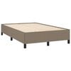 vidaXL Boxspring met matras stof taupe 120x190 cm