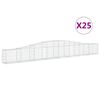 vidaXL Schanskorven 25 st gewelfd 400x30x40/60 cm ijzer