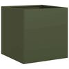 vidaXL Plantenbak 40x40x40 cm koudgewalst staal olijfgroen