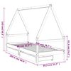 vidaXL Kinderbedframe met lades 80x200 cm massief grenenhout