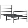 vidaXL Bedframe met hoofd- en voeteneinde&nbsp;metaal zwart 90x190 cm