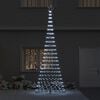 vidaXL LED Kerstboom met 450 LED Koudwit 138.5 x 138.5 x 399 cm Metaal