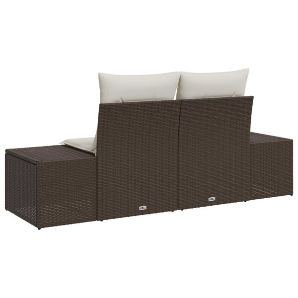 vidaXL Tuinbank Bruin 123 x 62 x 69cm poly rattan