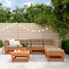 vidaXL Tuin loungeset 7 pcs Wasbruin Massief grenenhout