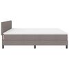 vidaXL Boxspring bed met matras met LED Taupe 200 x 200 cm Stof