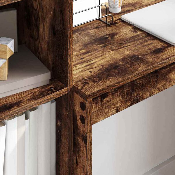 vidaXL Bureau met lade 2 pcs Gerookt eiken