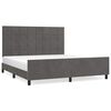 vidaXL Bedframe zonder matras 160x200 cm fluweel donkergrijs