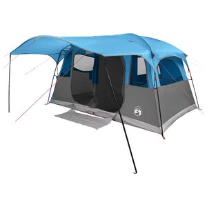 vidaXL Tunneltent 10-persoons Blauw Polyester en staal