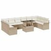 vidaXL Tuin Sofa Set 11 st Beige Poly Rattan