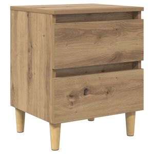 vidaXL Bedkast Artisan Eiken 40 x 35 x 50 cm Bewerkt hout