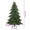 vidaXL Kunstmatige Inklapbare Kerstboom met 300 LED Groen 240 cm PVC