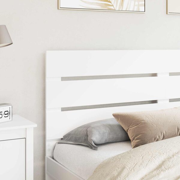 vidaXL Hoofdbord Wit 200 cm Bewerkt hout