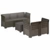 vidaXL 5-Zits Tuin Sofa Rattan Look PP Lichtgrijs