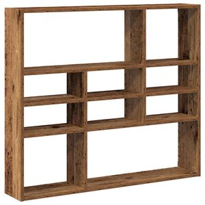 vidaXL Wandschap 90x16x78 cm bewerkt hout oud houtkleurig