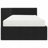 vidaXL Hoekbedframe met Matras met matras 2 pcs Zwart Fluweel