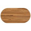 vidaXL Tafelblad 90 x 45 x 3,5 cm Ovaal Massief Teakhout Naturel