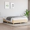 vidaXL Bedframe zonder matras stof cr&egrave;mekleurig 140x190 cm