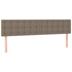 vidaXL Hoofdborden 200x5x78/88 cm stof taupe