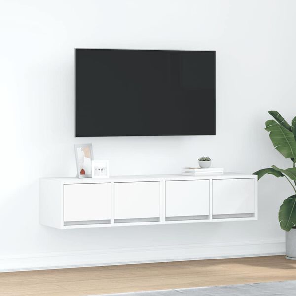 vidaXL Tv-meubelen 2 st 60x31x25,5 cm bewerkt hout wit