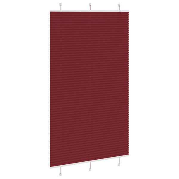 vidaXL Pliss&eacute; rolgordijn 120x200cm stofbreedte 119,4cm bordeauxrood