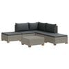 vidaXL 6 st Rieten Loungeset met Kussens GENDT Natuurlijk rattan