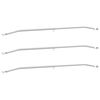 vidaXL Zeildoekbevestiging voor aanhangwagens 3 st zilver 102-155 cm