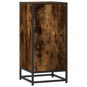 vidaXL Dressoir 35,5x35x76 cm bewerkt hout en metaal gerookt eiken