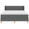 vidaXL Boxspringbed met matras Donkergrijs 140 x 190 cm Stof