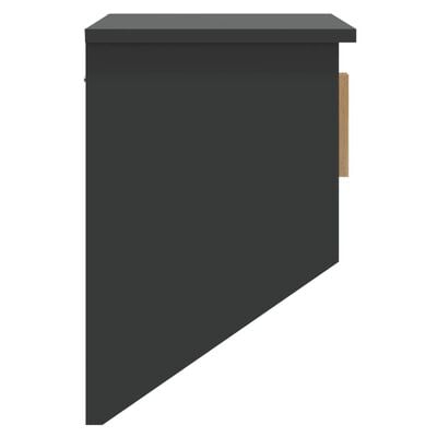 vidaXL Wandkast met haken 80x24x35,5 cm bewerkt hout zwart