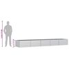 vidaXL Plantenbak verhoogd 400x80x45 cm gegalvaniseerd staal zilver