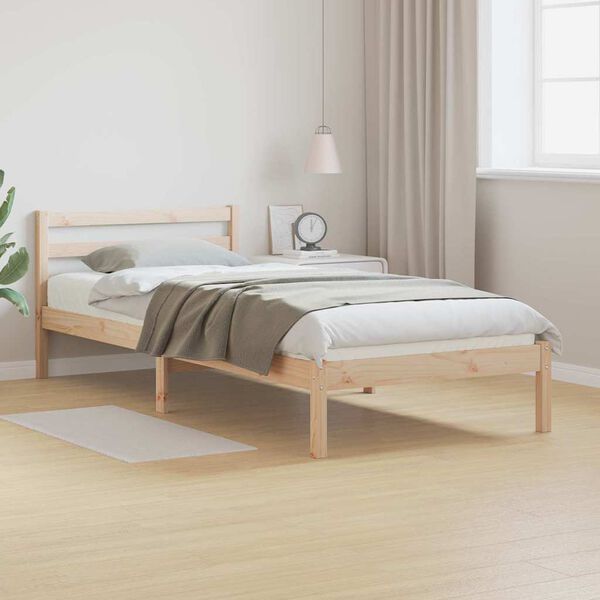 vidaXL Bedframe Bruin 208.6 x 157.6 x 69.4 cm Massief grenenhout