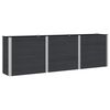 vidaXL Verhoogde plantenbak Zwart 300 x 50 x 91 cm WPC en Aluminium