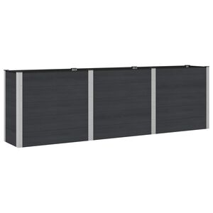 vidaXL Verhoogde plantenbak Zwart 300 x 50 x 91 cm WPC en Aluminium