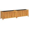 vidaXL Plantenbak met voering 199x38,5x50 cm massief acaciahout