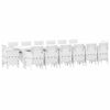 vidaXL Tuin Eetset 15 pcs Wit Polt riet