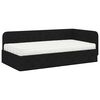 vidaXL Hoekbedframe Zwart 90 x 190 cm Stof