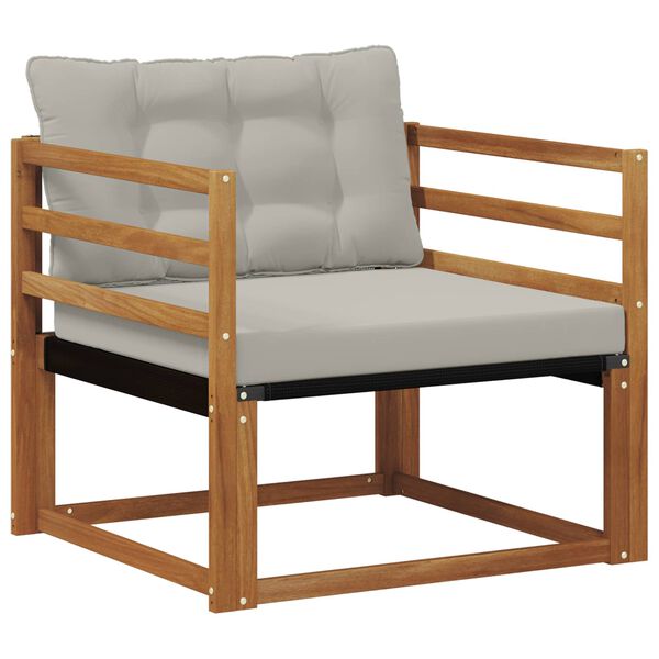 vidaXL Buiten bankenset Massief Acaciahout en Textilene Naturel