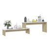 vidaXL Tv-meubel 180x30x43 cm bewerkt hout sonoma eikenkleurig en wit