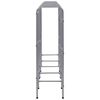 vidaXL Opbergrek voor 12 kratten 190x33x116 cm staal zilverkleurig