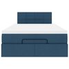 vidaXL Ottoman bed met matras 120x190 cm stof blauw