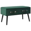 vidaXL Bank met lades 80 cm fluweel groen