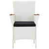 vidaXL 9-delige Tuinset poly rattan wit