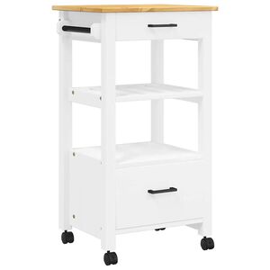 vidaXL Keukentrolley MONZA 48x40x88,5 cm massief grenenhout