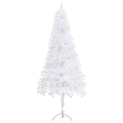 vidaXL Kunstkerstboom met verlichting hoek 120 cm PVC wit