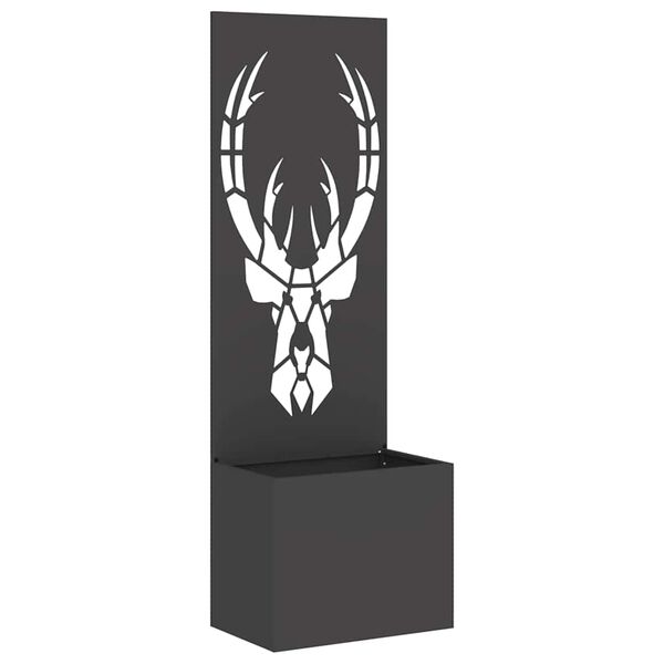 vidaXL Tuin Privacy Screen Zwart 50 x 140 cm Koudgewalst staal