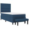 vidaXL Boxspringbed met matras met hoofdeinde Blauw 100 x 200 cm Stof