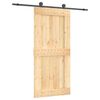 vidaXL Schuifdeur 95 x 210 cm Massief Grenenhout (Niet-Behandeld)