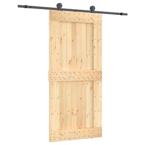 vidaXL Schuifdeur 95 x 210 cm Massief Grenenhout (Niet-Behandeld)